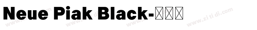 Neue Piak Black字体转换
